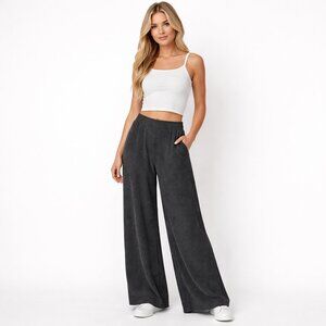 2/$30 TOPSHOP Knit Pullon Palazzo Pants 4 Gray #1641